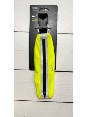 Nike Waist Pack Adult Small Capacity Running Black Volt Silver 8.5''x 3'' NWT